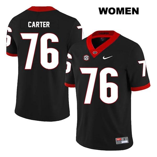 Georgia Bulldogs Women's Michail Carter #76 NCAA Legend Authentic Black Nike Stitched College Football Jersey ATS8356WF